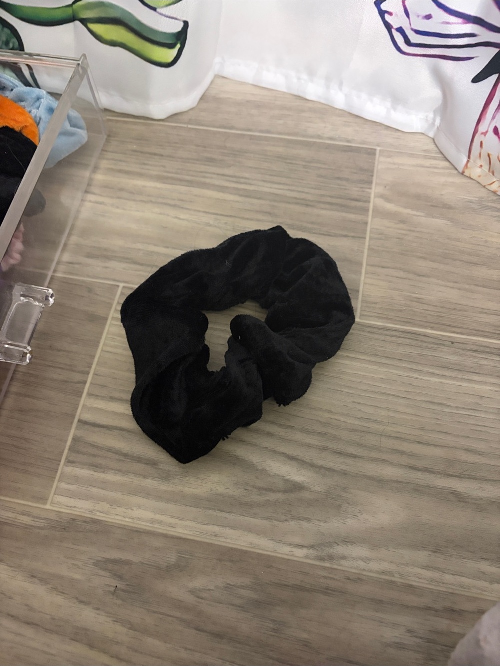 Black Velvet Hair Scrunchie - Women Accessories